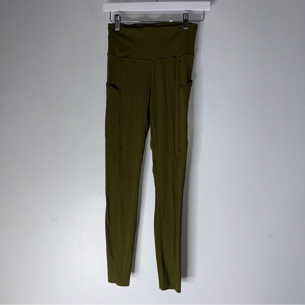 Lululemon Fast And Free Tights In Love Green Size 4‎